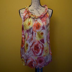 3/$21 ND New Directions Sleeveless Floral Top PL